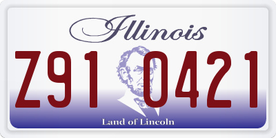 IL license plate Z910421