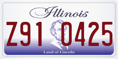 IL license plate Z910425