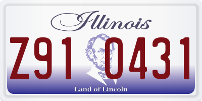 IL license plate Z910431