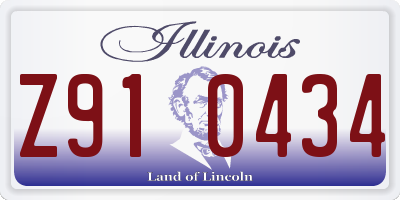 IL license plate Z910434