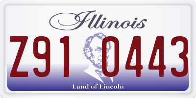 IL license plate Z910443