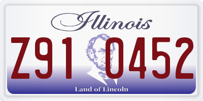IL license plate Z910452