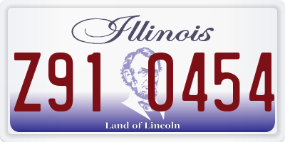 IL license plate Z910454