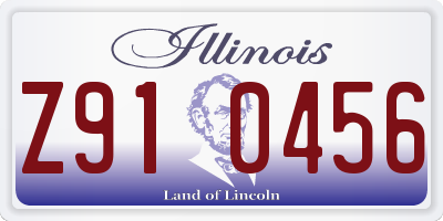 IL license plate Z910456