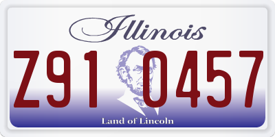 IL license plate Z910457