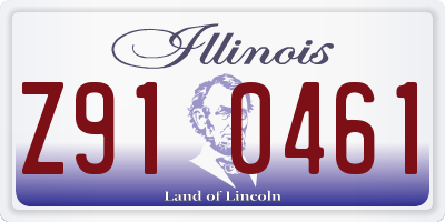IL license plate Z910461