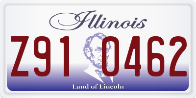 IL license plate Z910462