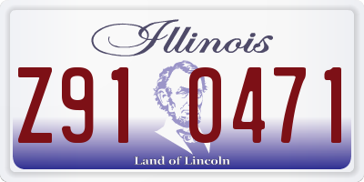 IL license plate Z910471