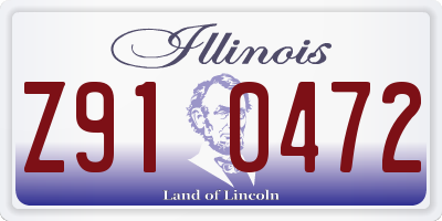 IL license plate Z910472