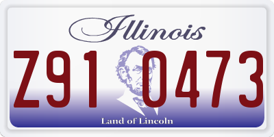 IL license plate Z910473