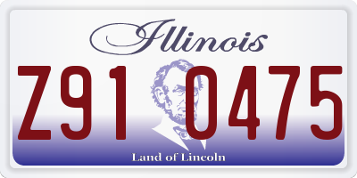 IL license plate Z910475