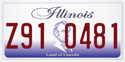 IL license plate Z910481