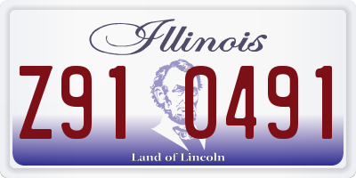 IL license plate Z910491