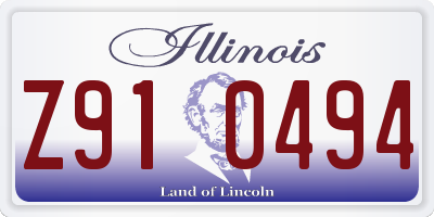 IL license plate Z910494
