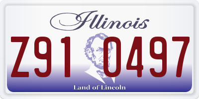 IL license plate Z910497