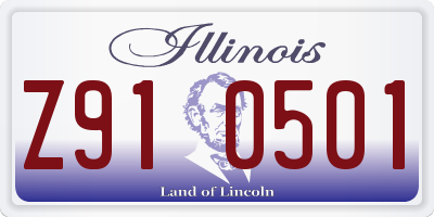 IL license plate Z910501