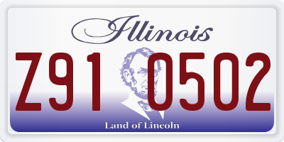 IL license plate Z910502