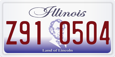 IL license plate Z910504