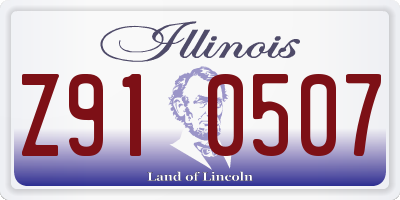 IL license plate Z910507