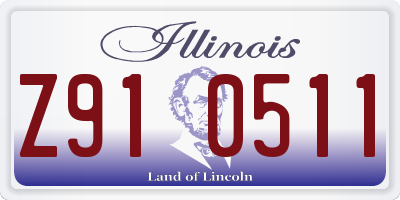 IL license plate Z910511