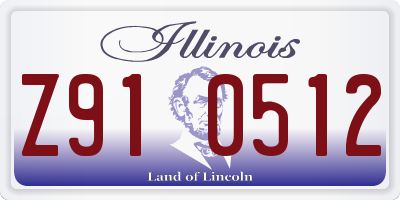 IL license plate Z910512