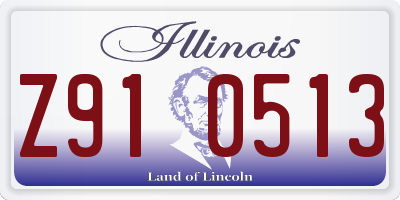 IL license plate Z910513
