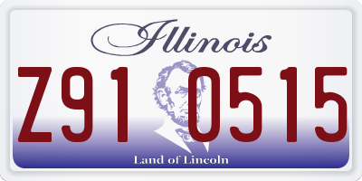 IL license plate Z910515