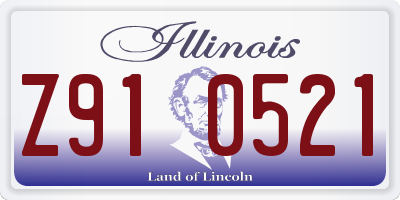IL license plate Z910521