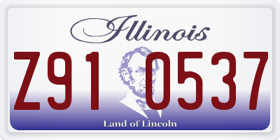 IL license plate Z910537