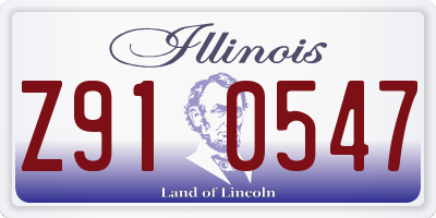 IL license plate Z910547