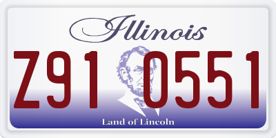 IL license plate Z910551
