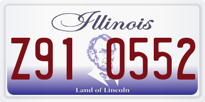 IL license plate Z910552