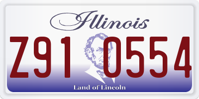 IL license plate Z910554