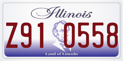 IL license plate Z910558