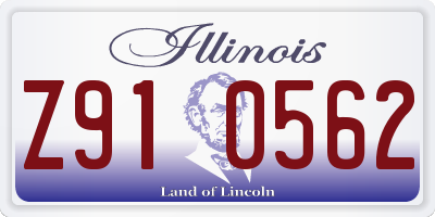 IL license plate Z910562