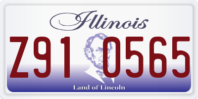 IL license plate Z910565