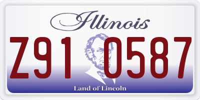 IL license plate Z910587