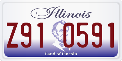 IL license plate Z910591