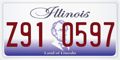 IL license plate Z910597