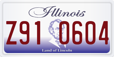 IL license plate Z910604