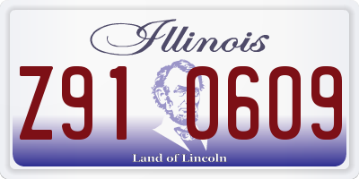 IL license plate Z910609