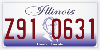 IL license plate Z910631