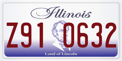 IL license plate Z910632
