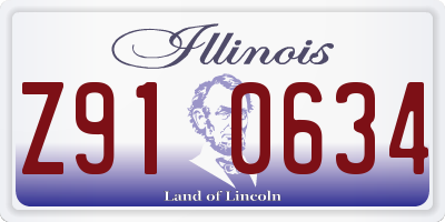 IL license plate Z910634