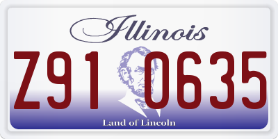 IL license plate Z910635