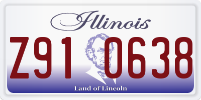 IL license plate Z910638