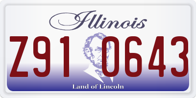 IL license plate Z910643