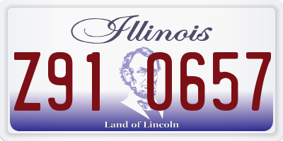 IL license plate Z910657