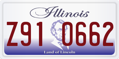 IL license plate Z910662