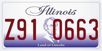 IL license plate Z910663